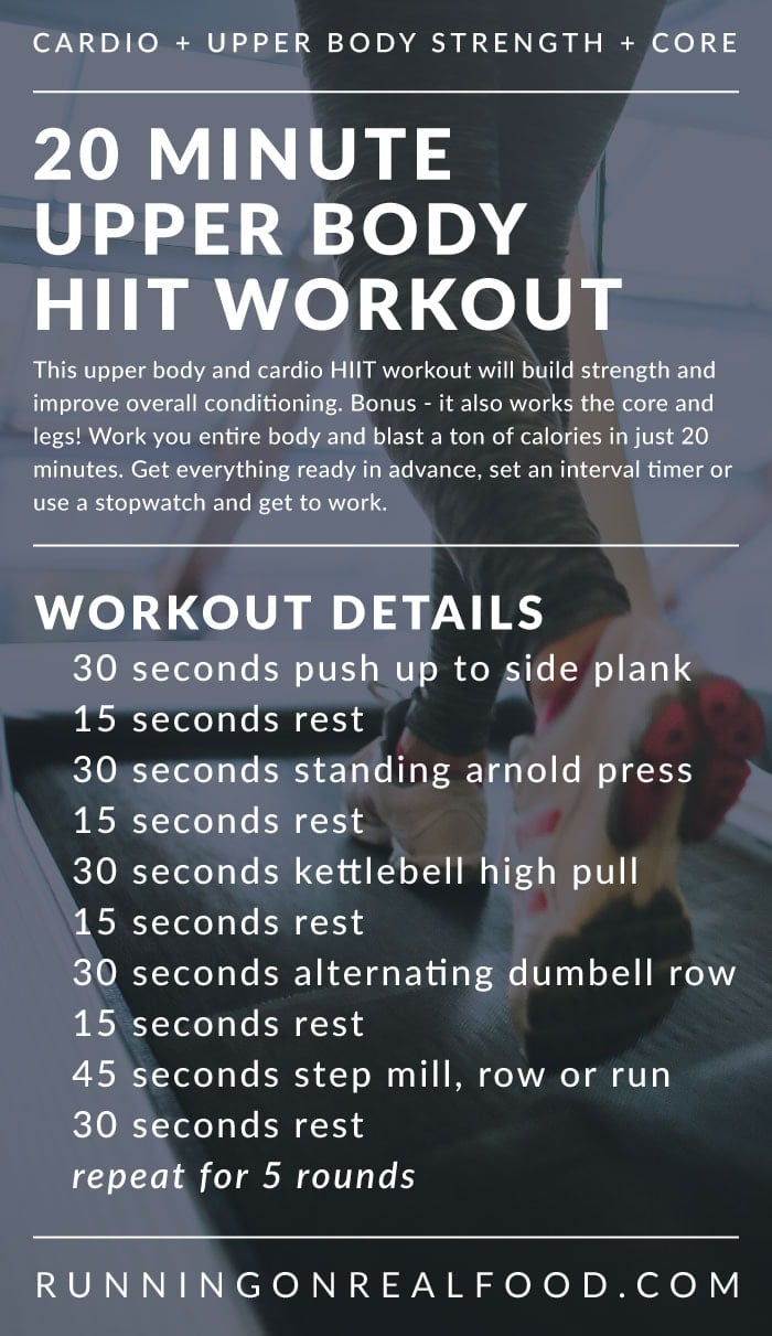 20 Minute Upper Body HIIT Workout