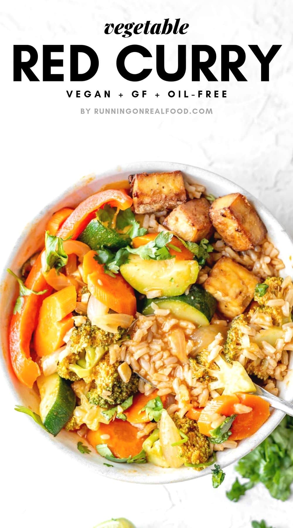 Pinterest graphic for Vegetable Thai Red Curry