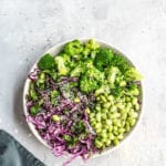 Vegan Broccoli Edamame Salad - Running on Real Food