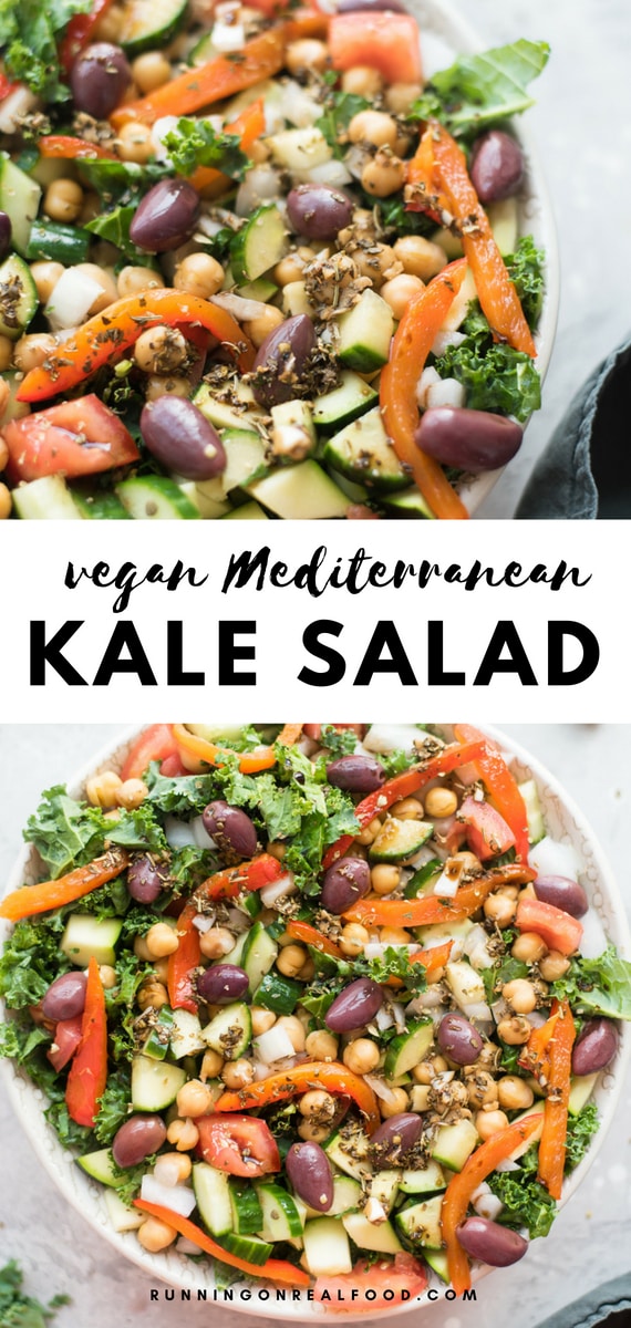 Mediterranean Kale Salad Recipe - Running on Real Food