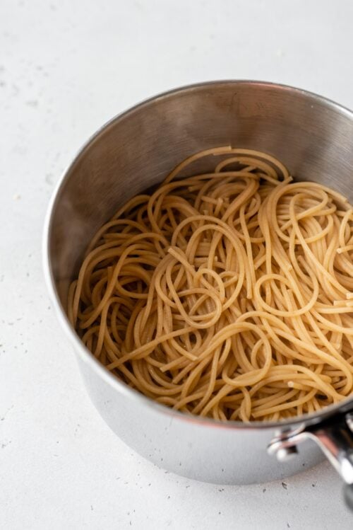 Cold Asian Noodle Salad with Peanut Dressing - Running on Real Food