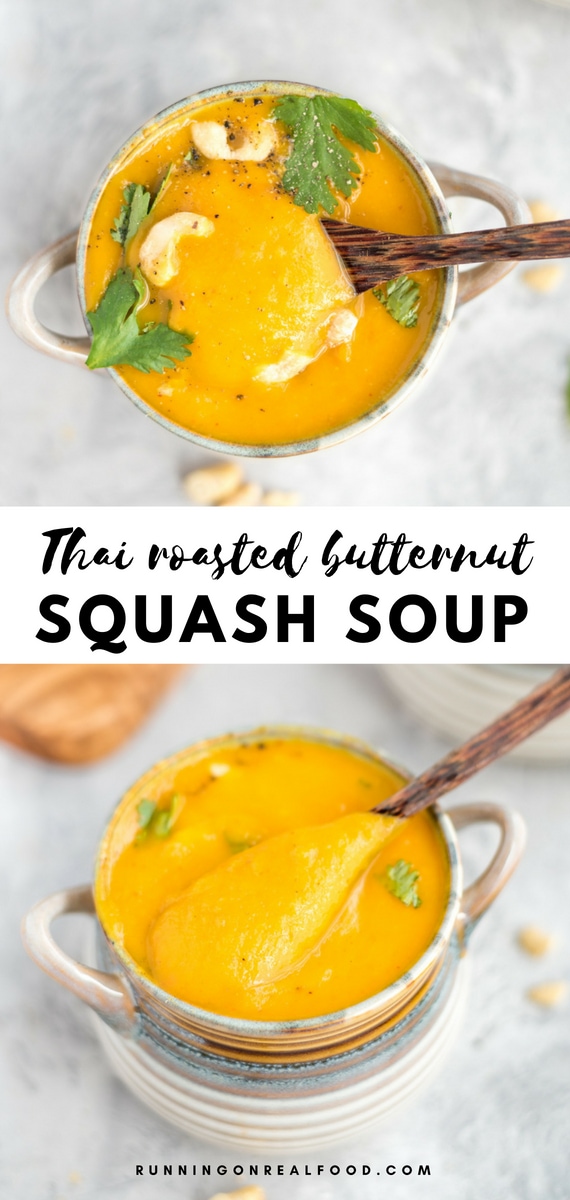 Roasted Butternut Squash Soup Recipe - Running on Real Food