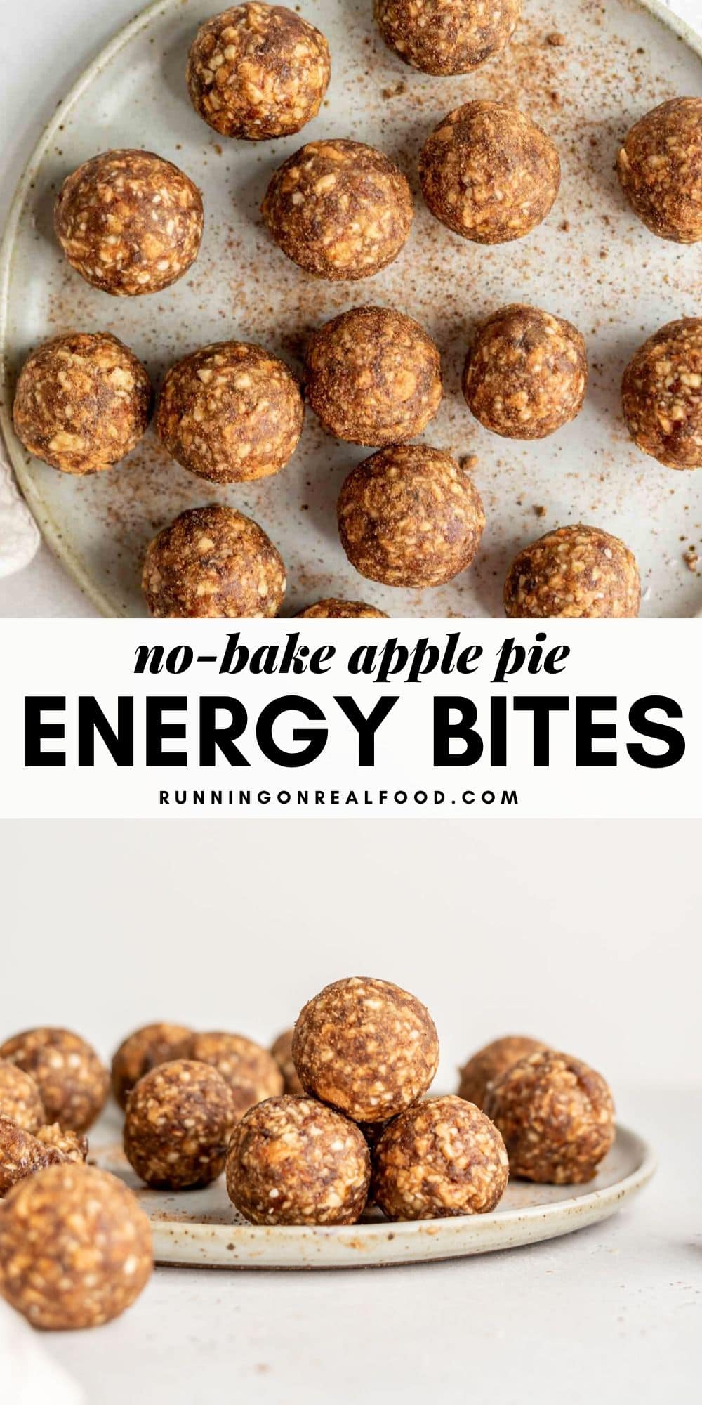 Easy 6-Ingredient Apple Pie Energy Balls - Running on Real Food