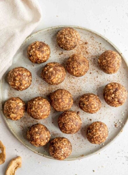 Cinnamon Apple Pie Energy Balls - Running on Real Food