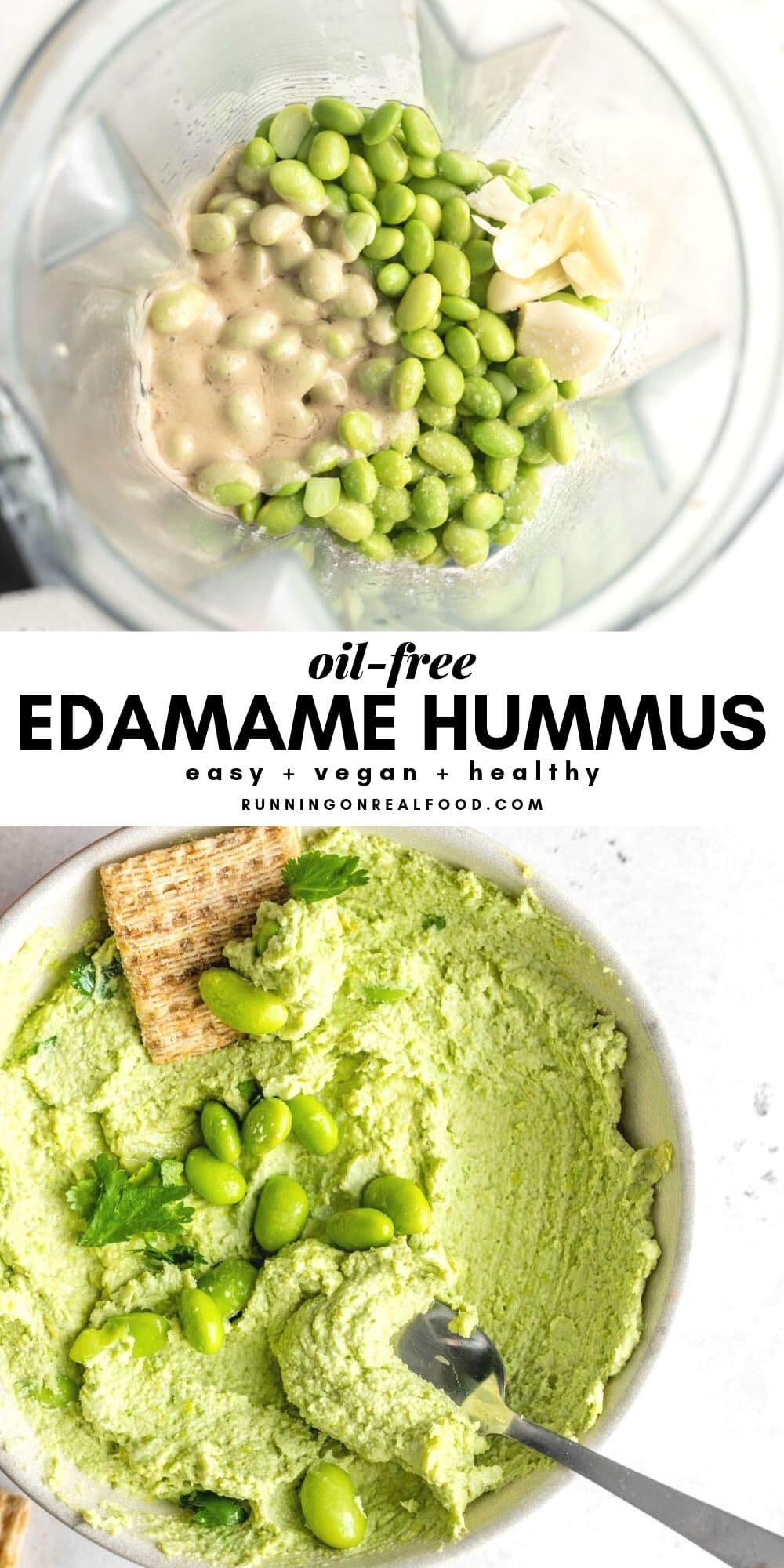 Edamame Hummus Recipe Running on Real Food