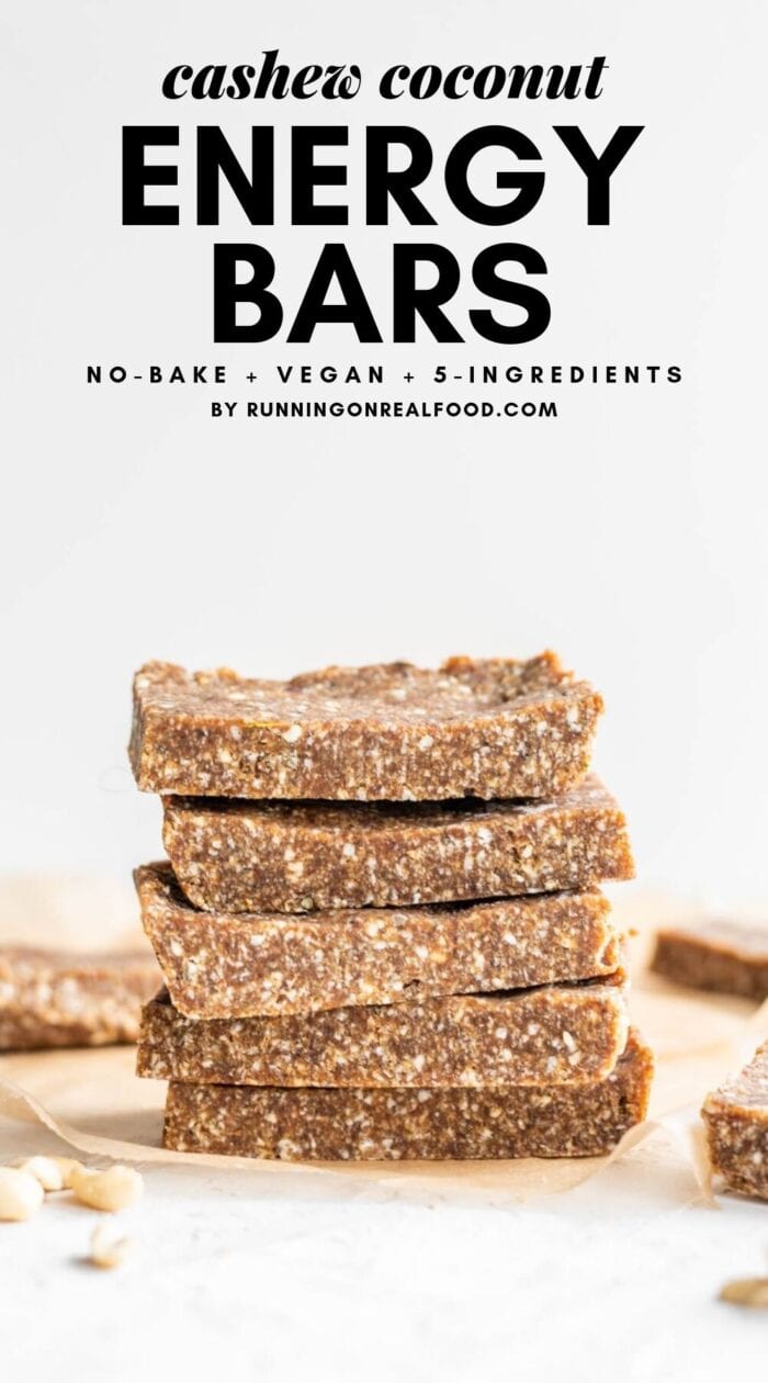 Pinterest graphic with text overlay for Paleo Energy Bars.