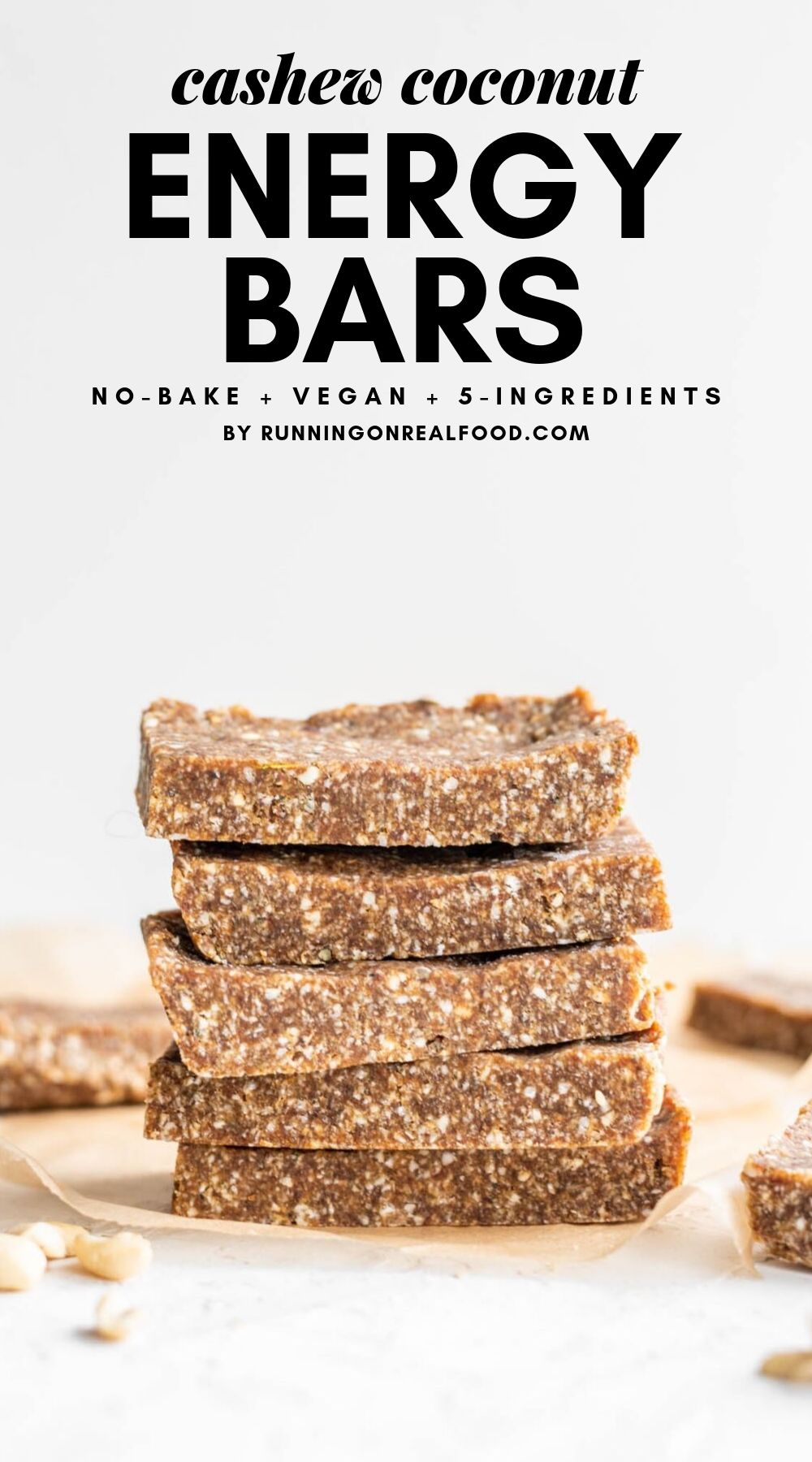 Pinterest graphic with text overlay for Paleo Energy Bars.