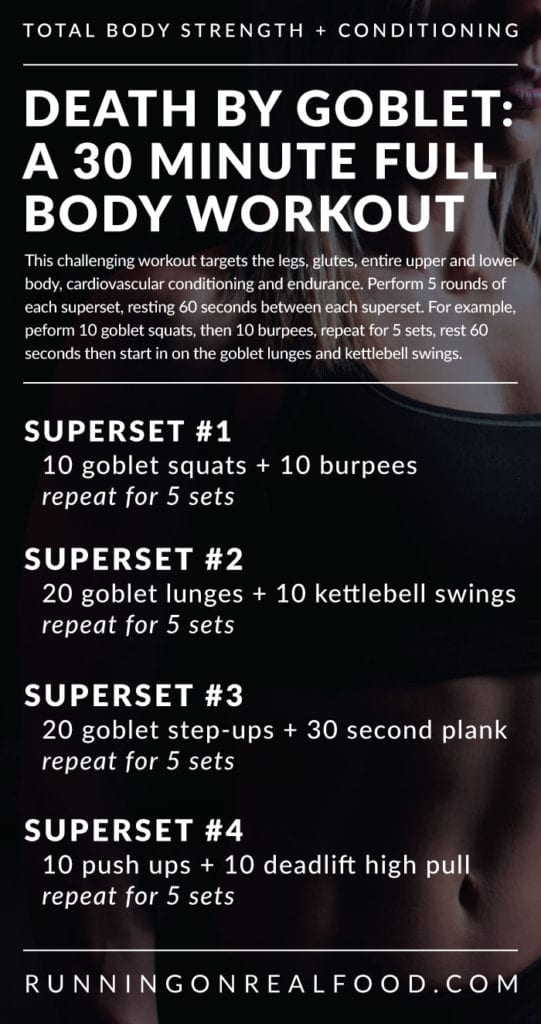 Death by Goblet: A 30 Minute Full-Body Workout for Strength and Conditioning