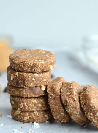 No-Bake Chocolate Coconut Protein Cookies - Vegan