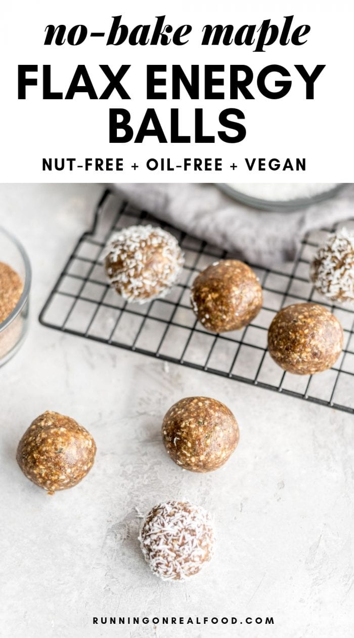 Vegan No-Bake Maple Flax Energy Balls