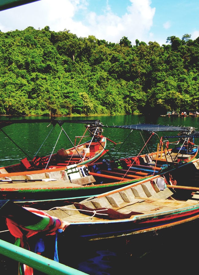 Long Tail Boats Chiew Lan Lake