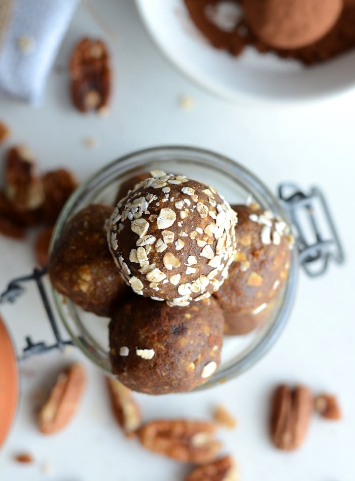 Raw Pecan Pumpkin Pie Balls | vegan, no-bake, gluten-free, just a few ...