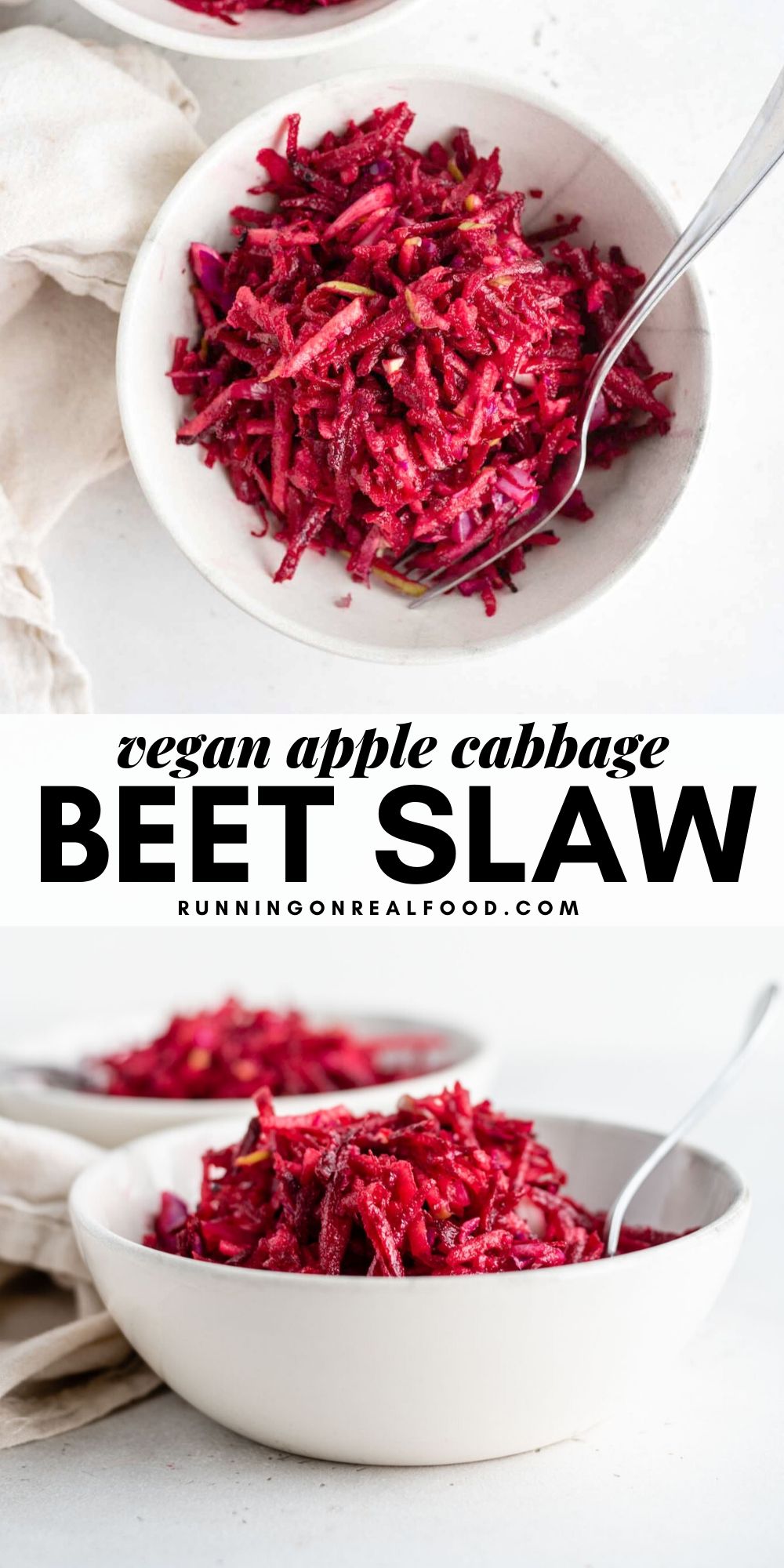 Vegan Apple Beet Slaw Recipe - Running on Real Food