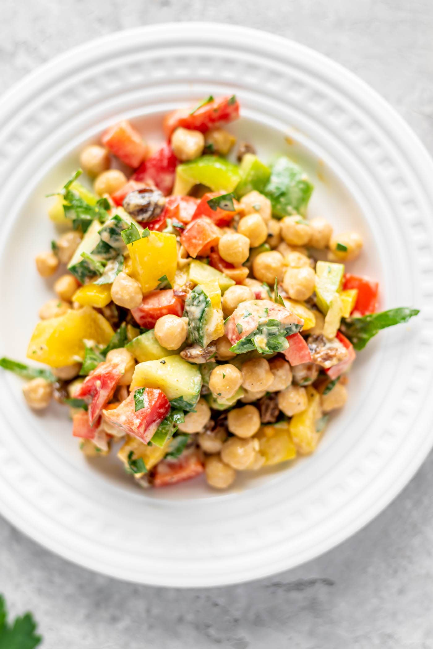 Chickpea Bell Pepper Salad Recipe - Running on Real Food