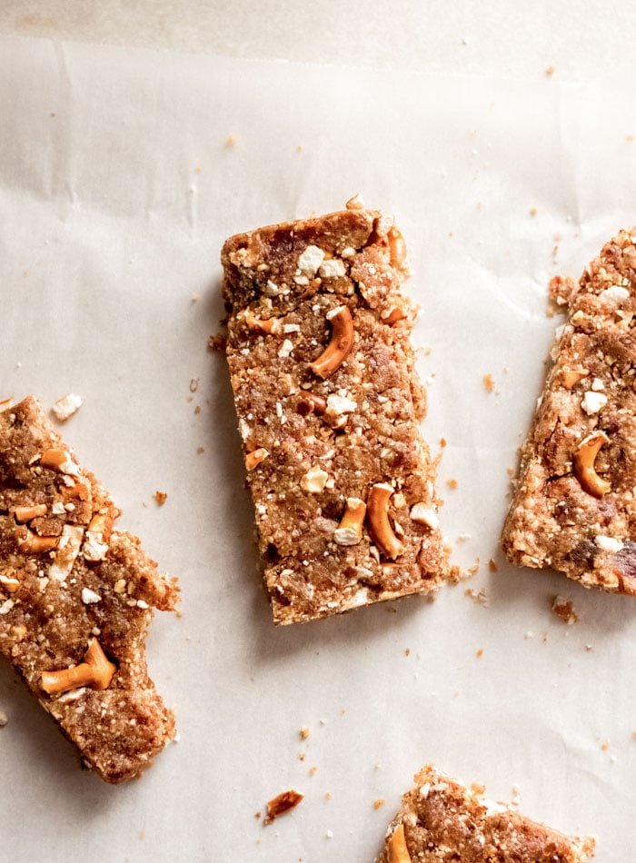 Vegan No-Bake Peanut Butter Pretzel Bars - Running on Real Food