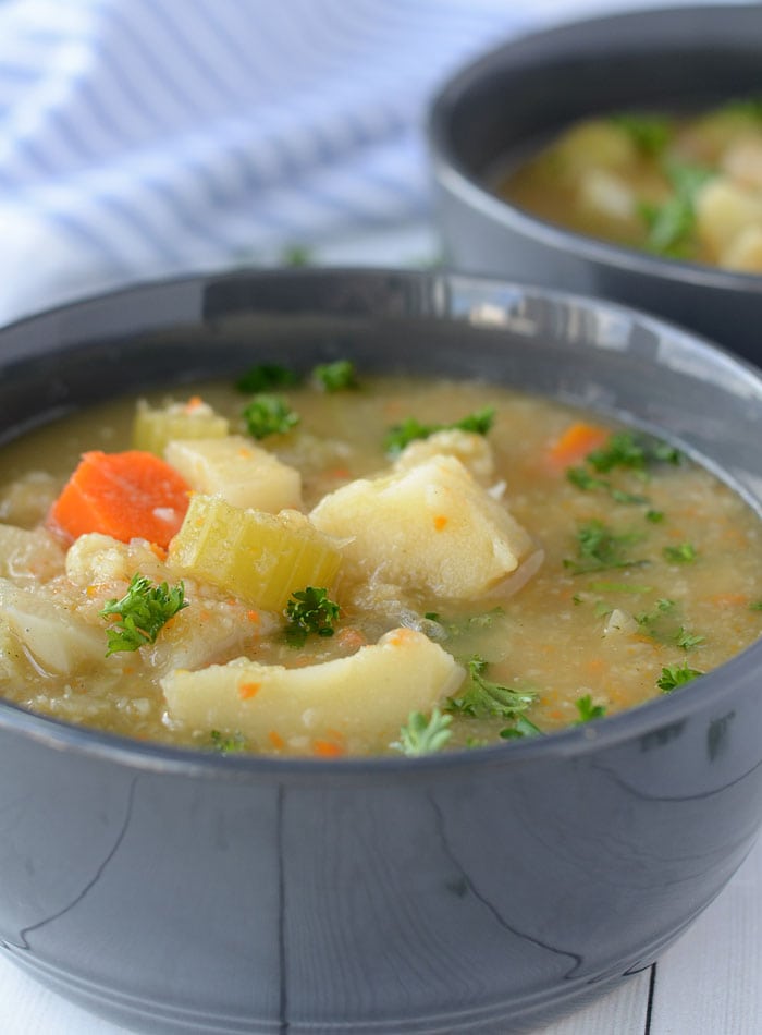 Healthy Vegetable Chowder Vegan Low Fat Low Carb