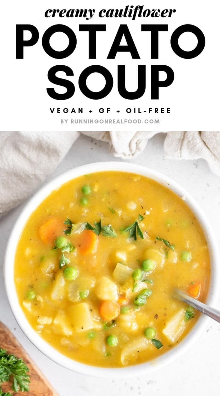 Pinterest image for Cauliflower Potato Soup