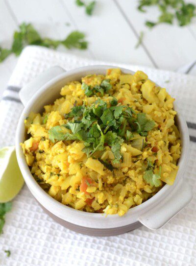 Cauliflower Coconut Dahl - A low carb twist on coconut dahl! (Vegan)