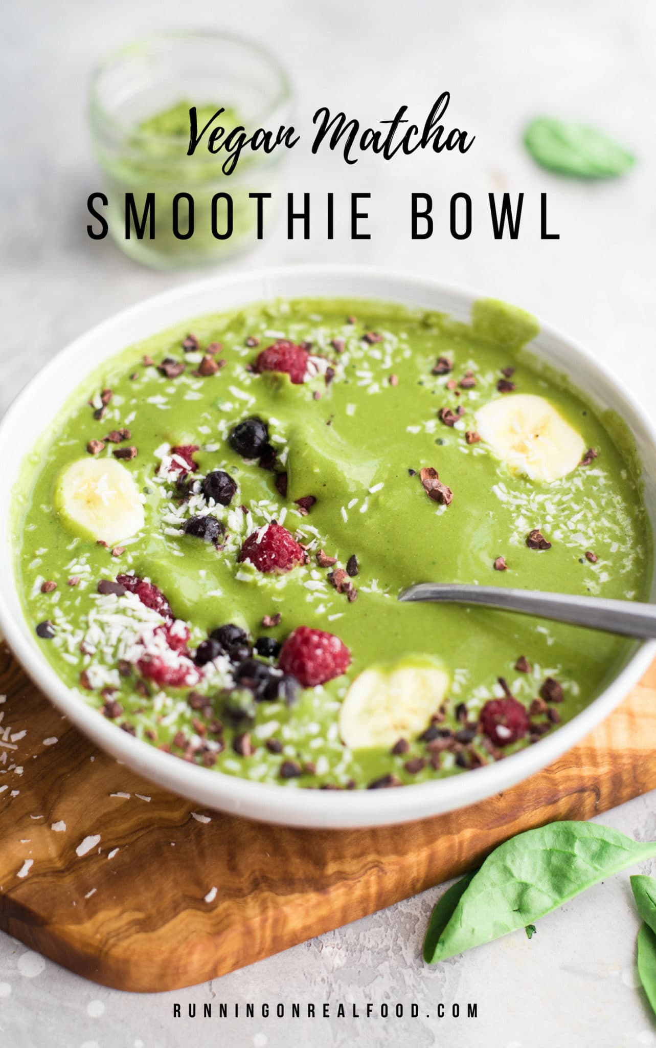 Matcha Smoothie Bowl Recipe - Running On Real Food