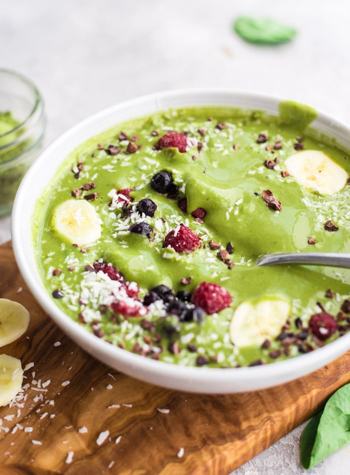 Creamy Matcha Green Tea Smoothie Bowl - Running on Real Food