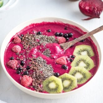 Strawberry Beet Smoothie Bowl Recipe - Running on Real Food