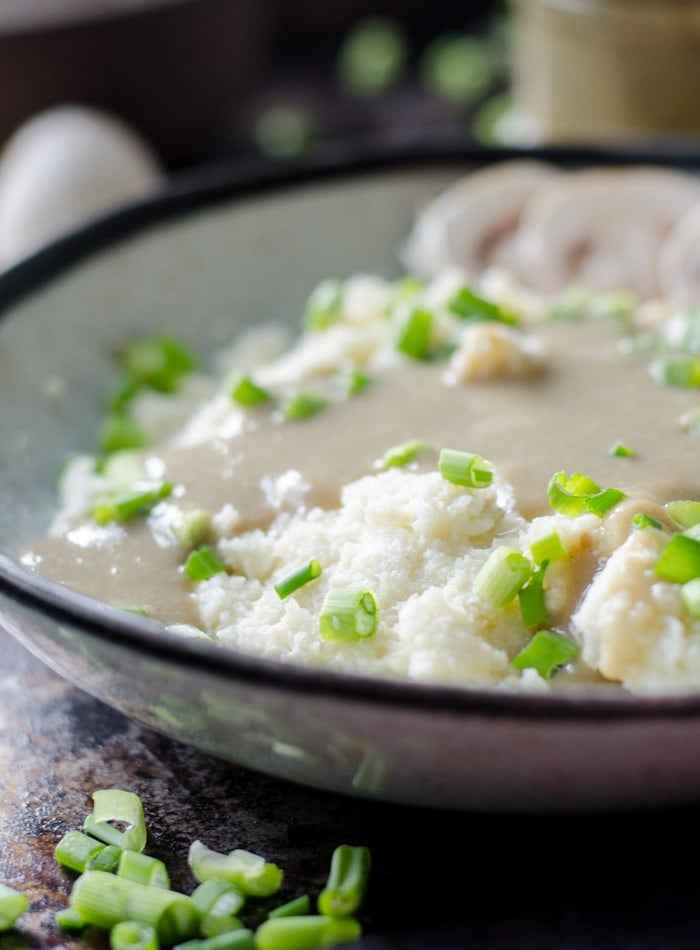 roasted cauliflower mash vegan