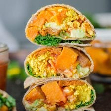 Vegan Roasted Sweet Potato Breakfast Burritos