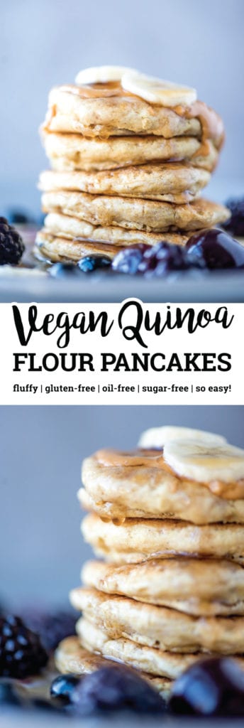vegan quinoa flour pancakes