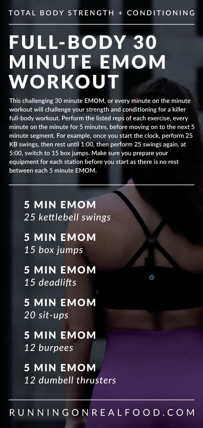 30 Minute EMOM Workout for a Full-Body Challenge