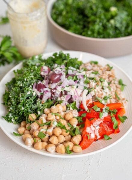 Mediterranean Farro Bowls Recipe - Running on Real Food