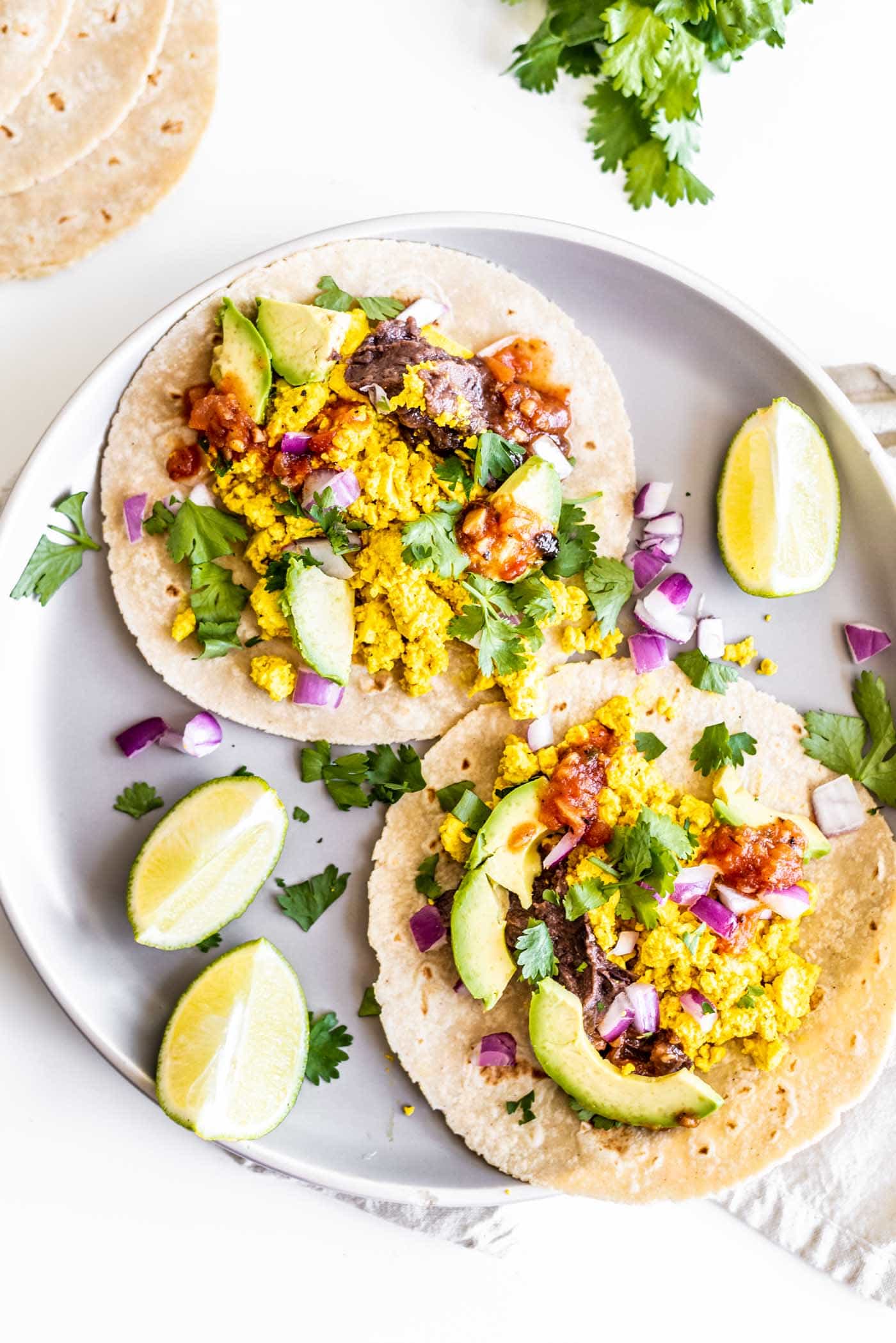 Vegan Breakfast Tacos Recipe - Running On Real Food