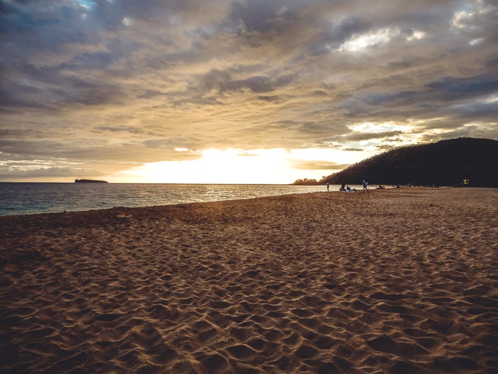 Sunset at Makena Beach on Maui - Running on Real Food