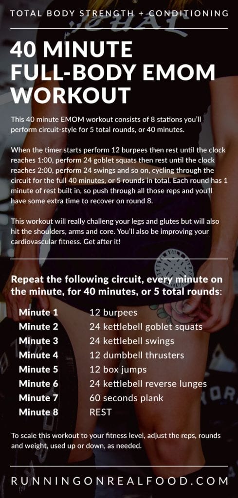 40 Minute Full-Body EMOM Workout - Running on Real Food