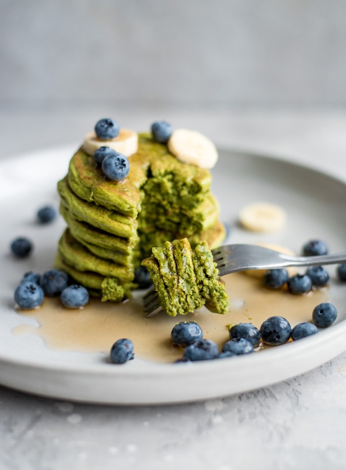 Green Grinch Pancakes  Vegan and Glutenfree - Piece of Plants