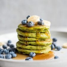 Green Grinch Pancakes  Vegan and Glutenfree - Piece of Plants