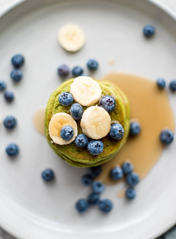 Green Grinch Pancakes  Vegan and Glutenfree - Piece of Plants