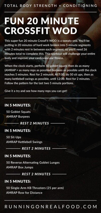 20 Minute CrossFit WOD - Running on Real Food Workouts