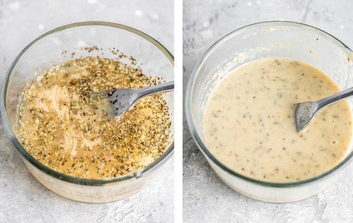Easy Tahini Ranch Dressing for BBQ Chickpea Salad - Running on Real Food