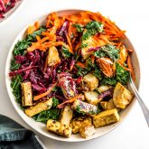 Beet and Carrot Kale Salad with Roasted Potatoes