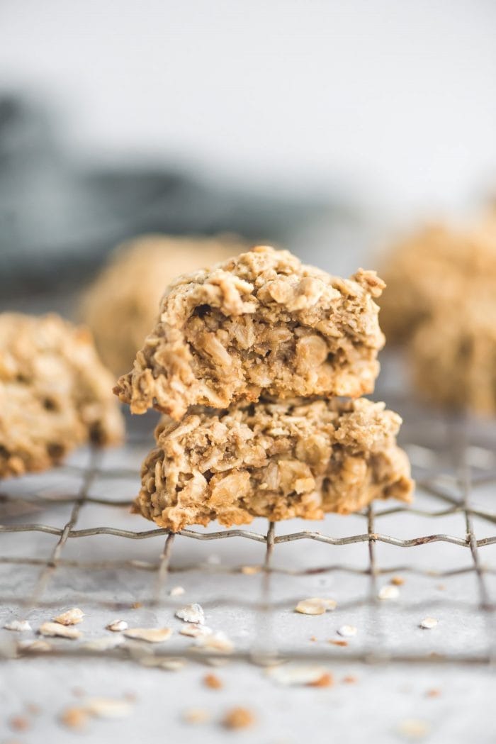 3-Ingredient Oatmeal Cookies Vegan + GF - Running on Real Food