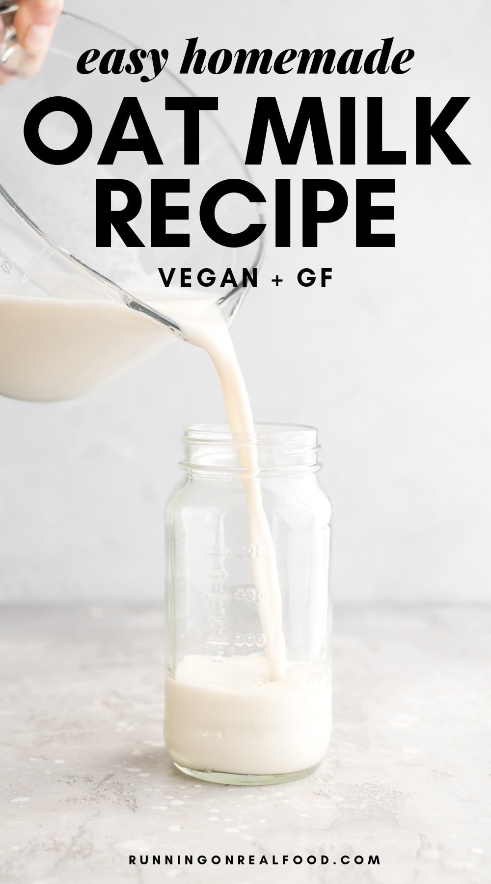 How to Make Oat Milk {Easy Recipe} - Running on Real Food