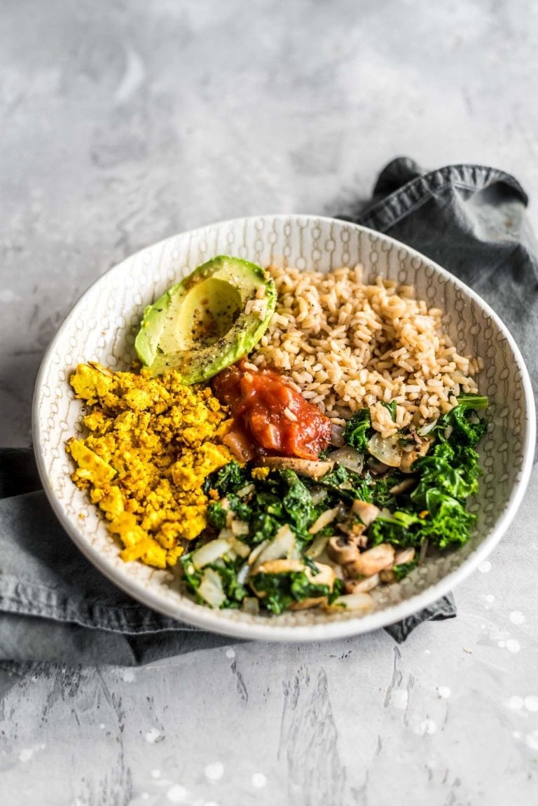 Savory Vegan Breakfast Bowl Recipe - Running on Real Food