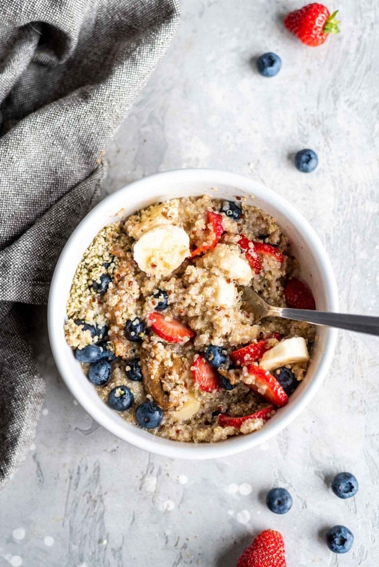5-Minute Breakfast Quinoa Recipe - Running on Real Food