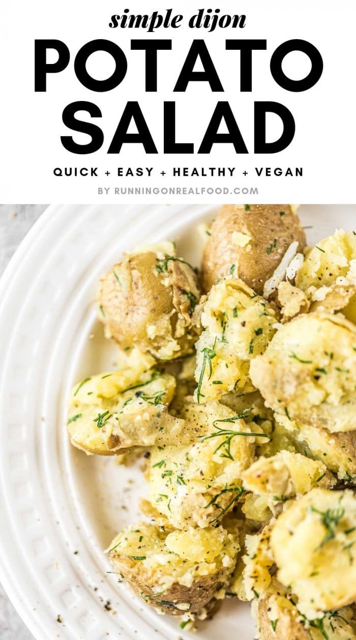 Pinterest image for dijon potato salad.