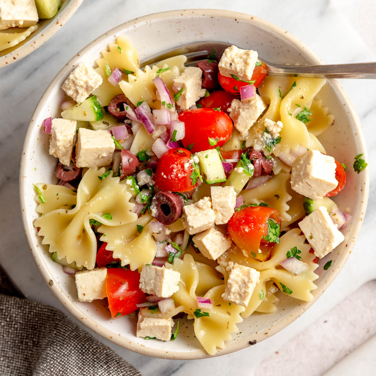 Vegan Greek Pasta Salad