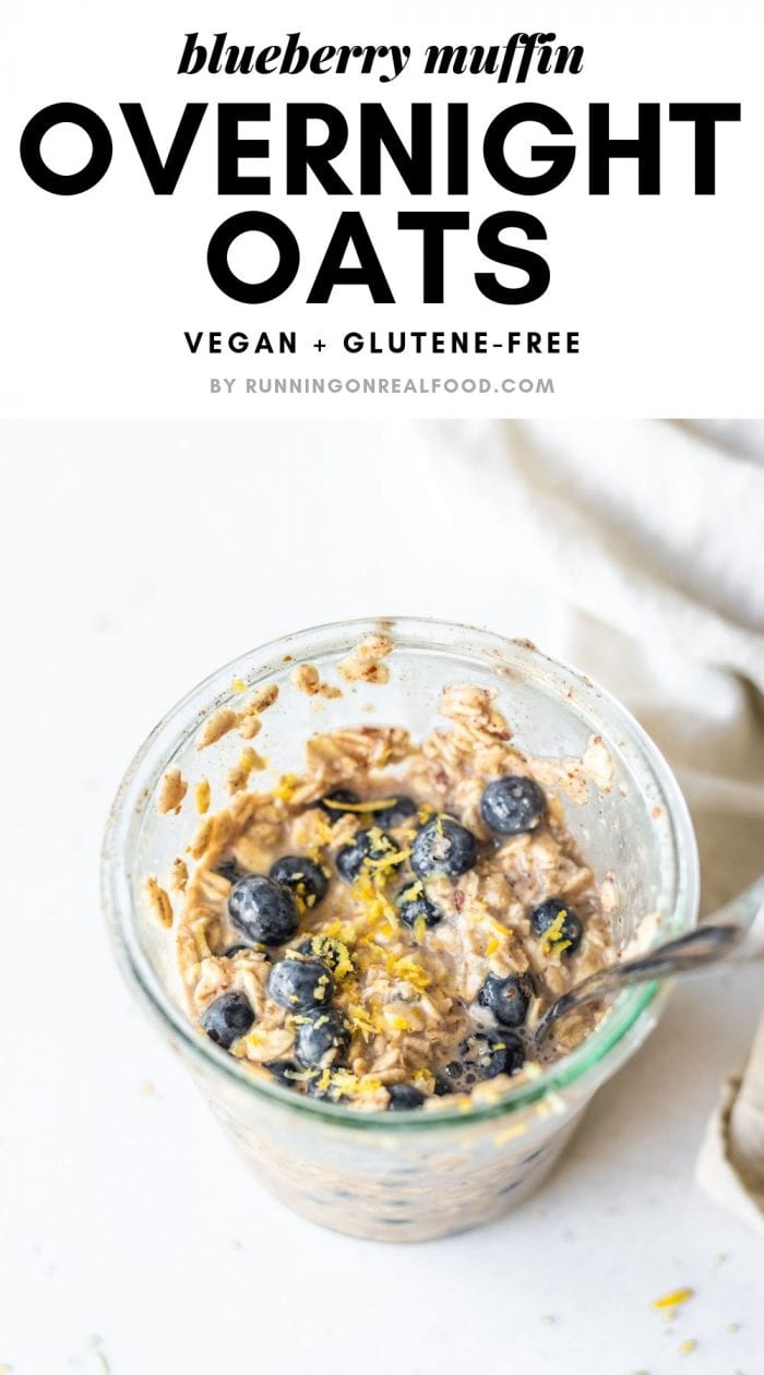 Pinterest graphic for overnight oats.