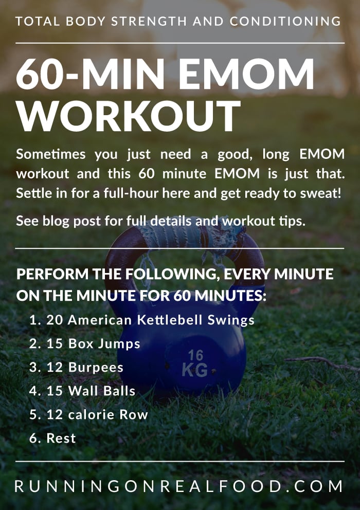 60 Minute EMOM Workout Running on Real Food