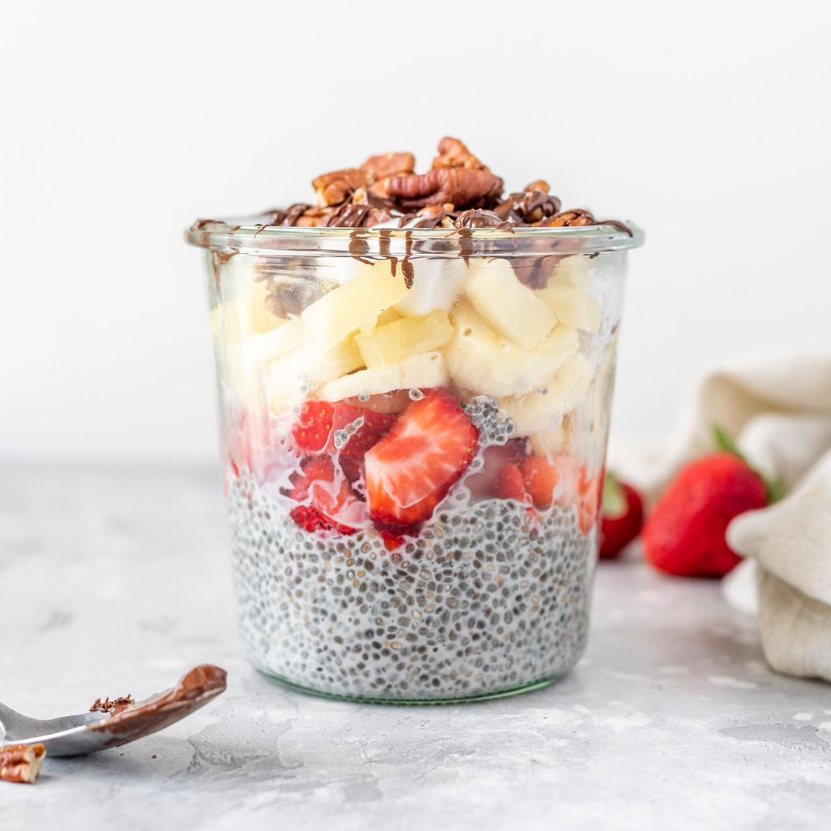 Banana Split Chia Seed Pudding