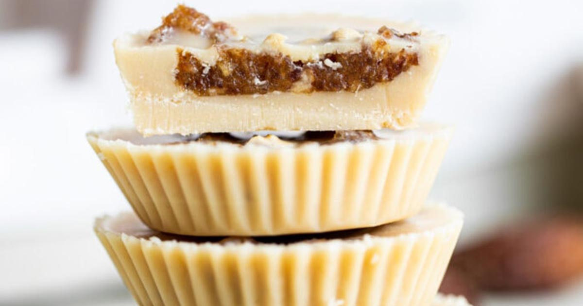 Salted Caramel Tahini Cups (sweetened with dates)