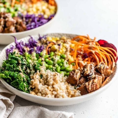 Vegan Tempeh Buddha Bowl - Running on Real Food